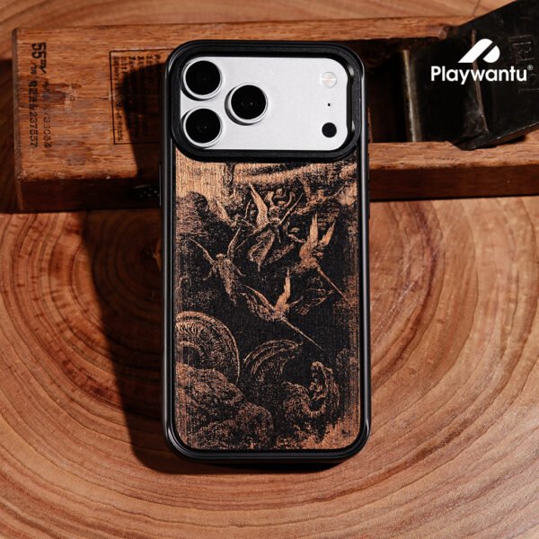 Winged Angel Fighting Dragon Phone Case
