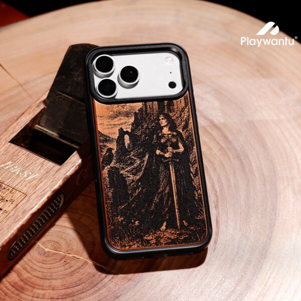 Sword Maiden Wood Phone Case