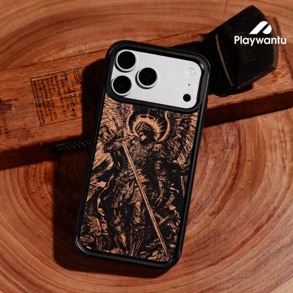 Celestial Warrior Wood Phone Case
