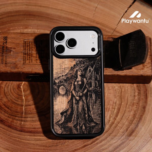 Lady of the Lake Wood Phone Case