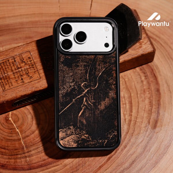 Winged Sentinel Wood Phone Case