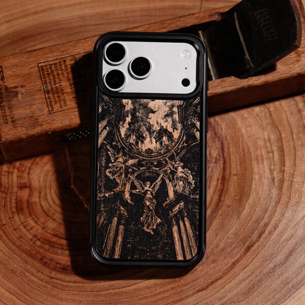 Angelic Temple Wood Phone Case