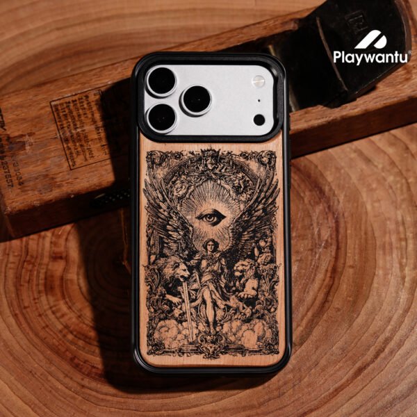 All-Seeing Guardian Wood Phone Case