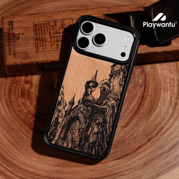 Gothic Saints Wood Phone Case