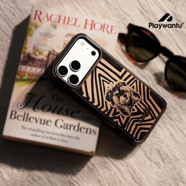 Custom Wood-Engraved Pet Phone Case